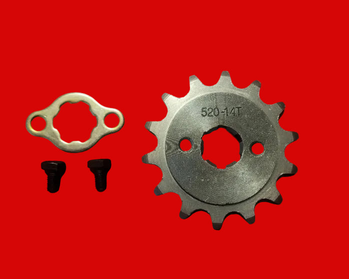 * 14T Front Sprocket For: Xpro X24 / Xpro Roadster 250 / Vitacci GTX 250 / Vitacci Titan 250 / Vitacci XMT 250 / Venom Superbike / Venom X22r Max / Boom Bd250 / Italica Krypto