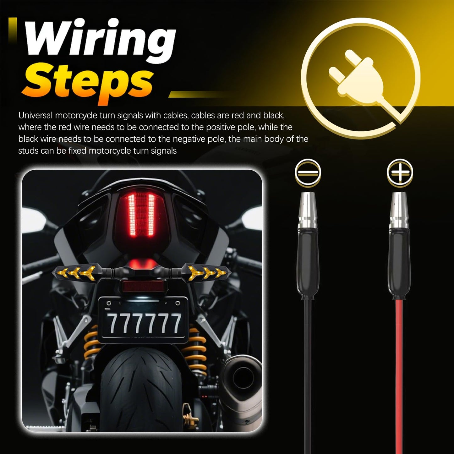 * 4 Pcs Turn Signals Flowing LED For: Xpro X24 / Xpro Roadster 250 / Vitacci GTX 250 / Vitacci Titan 250 / Vitacci XMT 250 / Venom Superbike / Venom X22r Max / Boom Bd250 / Italica Krypto