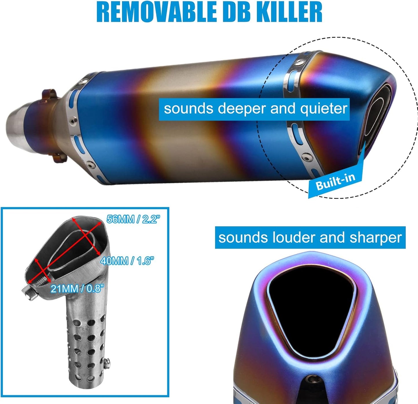 * Slip on Exhaust with Silencer For: Xpro X24 / Xpro Roadster 250 / Vitacci GTX 250 / Vitacci Titan 250 / Venom Superbike / Venom X22r Max / Boom Bd250 / Italica Krypto