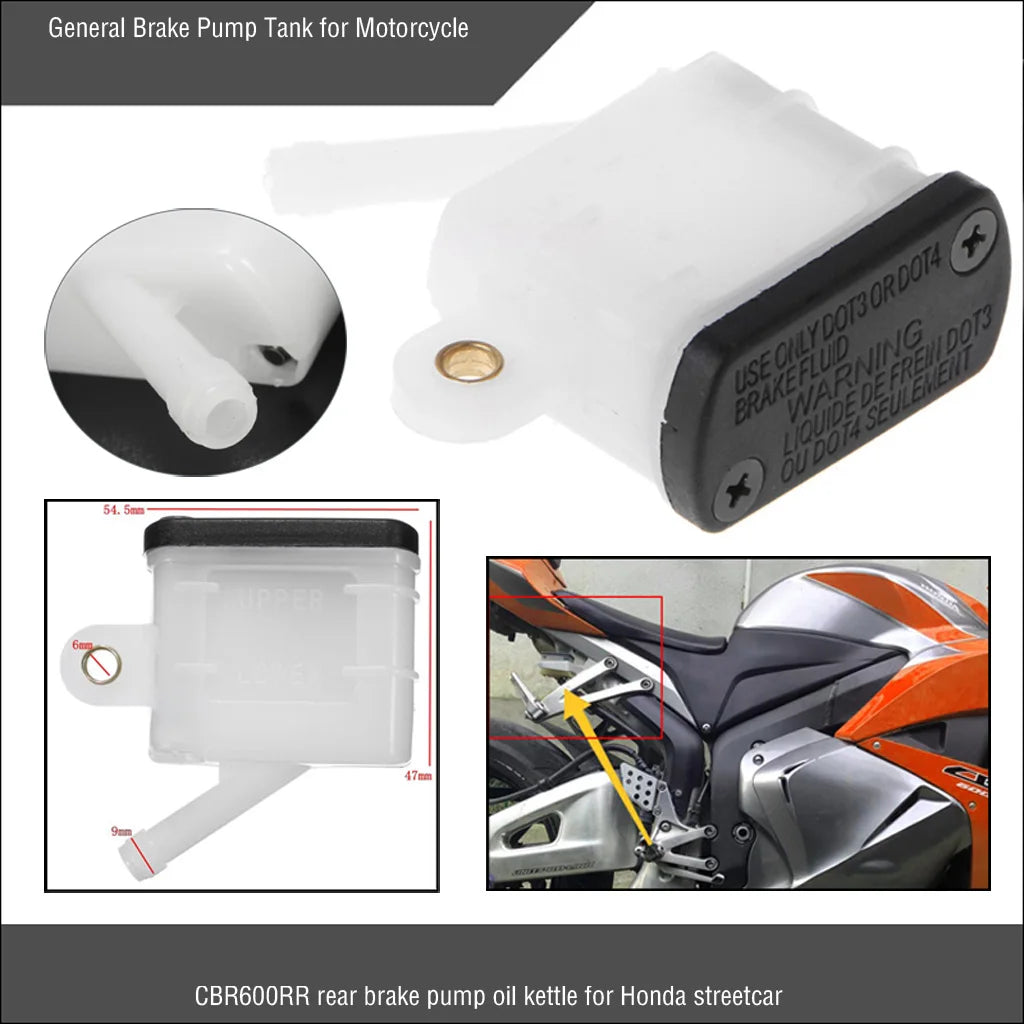 Rear Brake Fluid Reservoir For: Xpro X24 / Xpro Roadster 250 / Vitacci GTX 250 / Vitacci Titan 250 / Vitacci XMT 250 / Venom Superbike / Venom X22r Max / Boom Bd250 / Italica Krypto