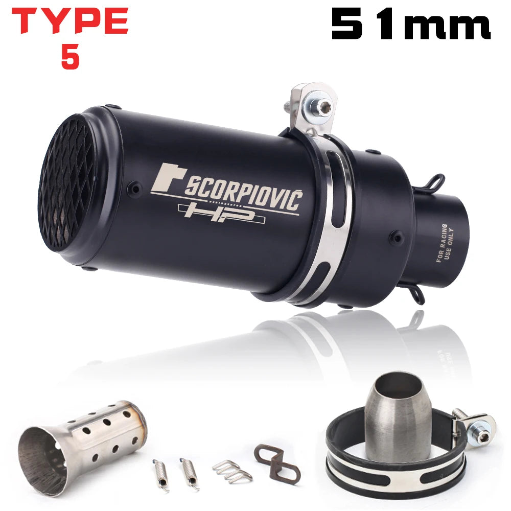 51mm slip on exhaust w/db killer For: Xpro X24 / Xpro Roadster 250 / Vitacci GTX 250 / Vitacci Titan 250 / Venom Superbike / Venom X22r Max / Boom Bd250 / Italica Krypto