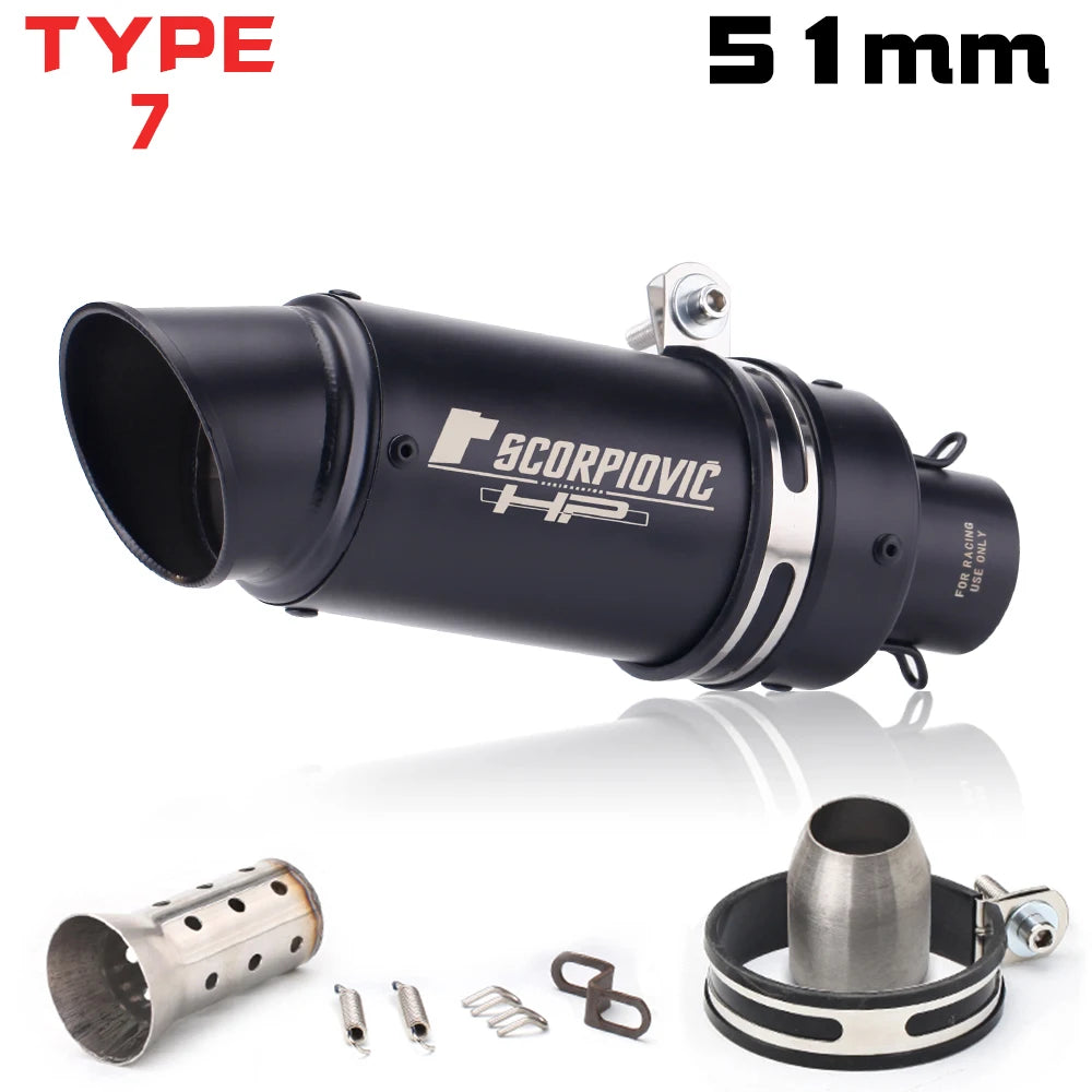 51mm slip on exhaust w/db killer For: Xpro X24 / Xpro Roadster 250 / Vitacci GTX 250 / Vitacci Titan 250 / Venom Superbike / Venom X22r Max / Boom Bd250 / Italica Krypto