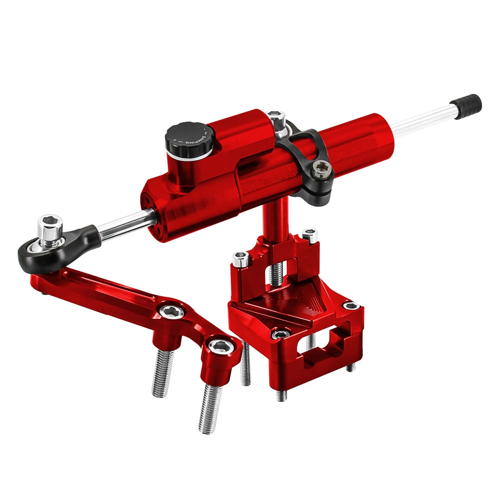 Steering Damper Stabilizer and Bracket Mounting For: Xpro X24 / Xpro Roadster 250 / Vitacci GTX 250 / Vitacci Titan 250 / Venom Superbike / Boom Bd250 / Italica Krypto