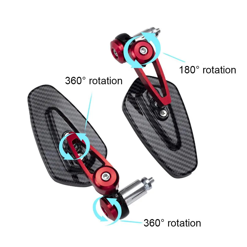 Motorcycle Aluminum Bar End Mirror For : Universal