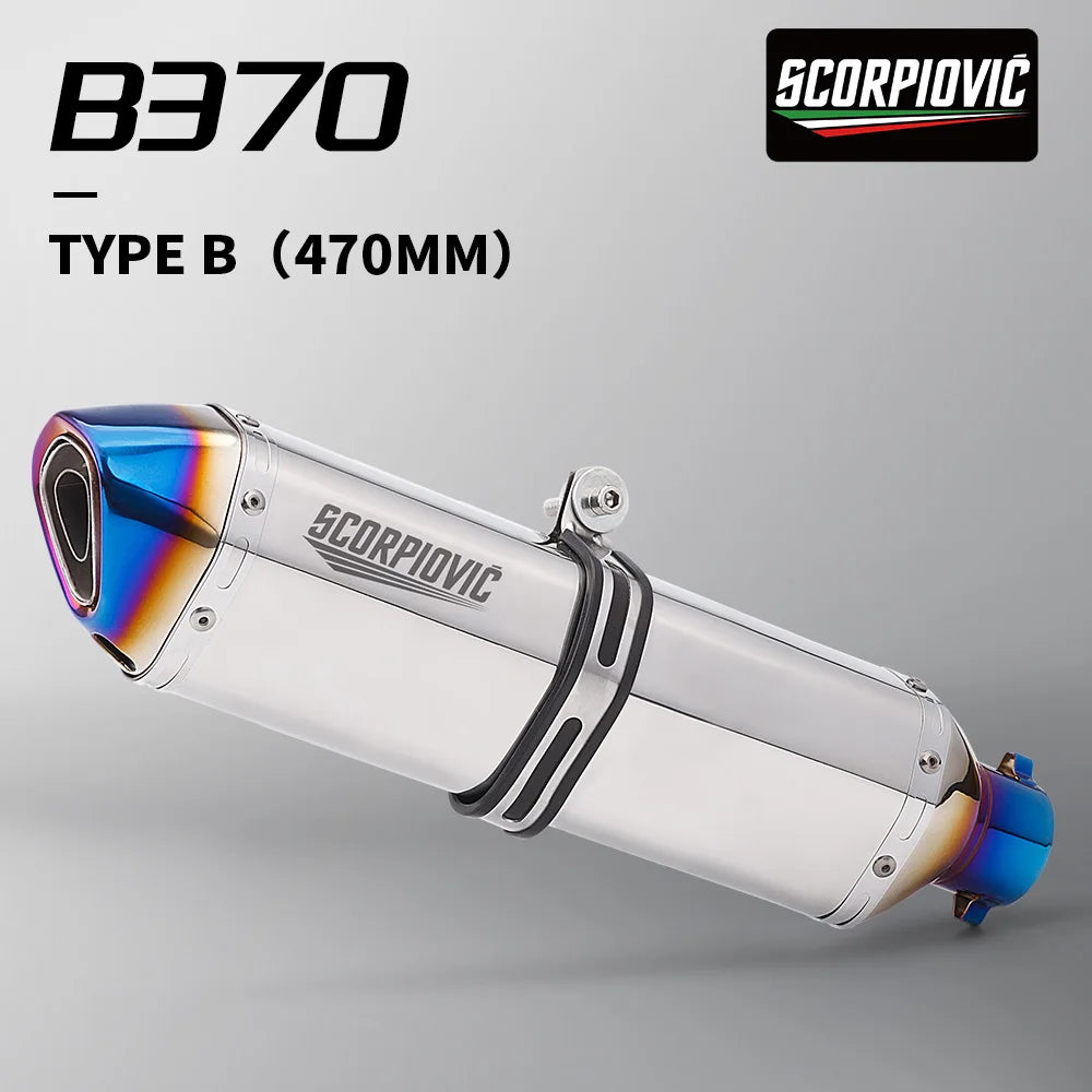 51mm Slip on Universal Motorcycle Exhaust Muffler For: Xpro X24 / Xpro Roadster 250 / Vitacci GTX 250 / Vitacci Titan 250 / Venom Superbike / Venom X22r Max / Boom Bd250 / Italica Krypto