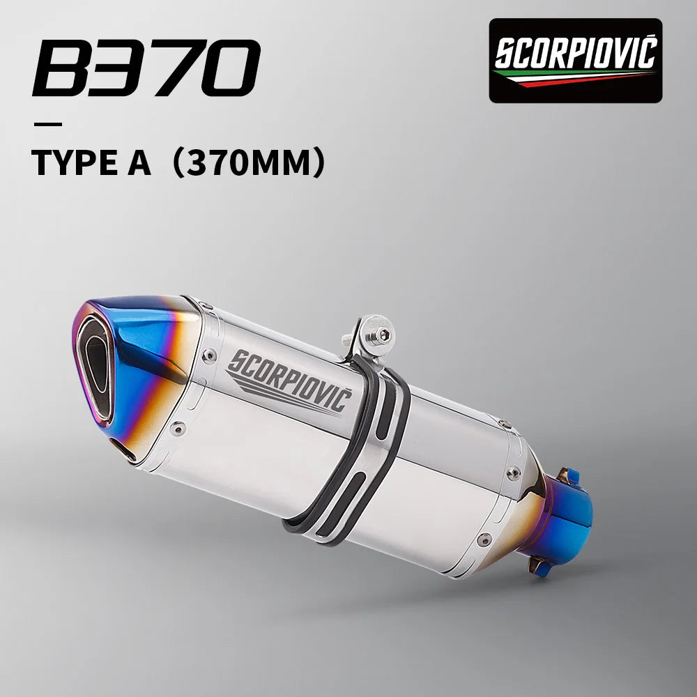 51mm Slip on Universal Motorcycle Exhaust Muffler For: Xpro X24 / Xpro Roadster 250 / Vitacci GTX 250 / Vitacci Titan 250 / Venom Superbike / Venom X22r Max / Boom Bd250 / Italica Krypto