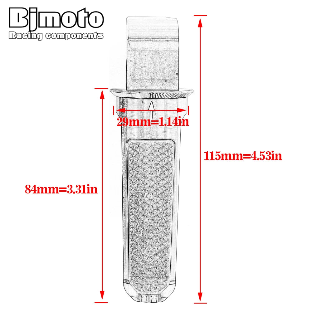 Motorcycle Rear Foot Pegs Passenger For: Xpro X24 / Xpro Roadster 250 / Vitacci GTX 250 / Venom Superbike / Venom X22r Max / Boom Bd250 / Italica Krypto