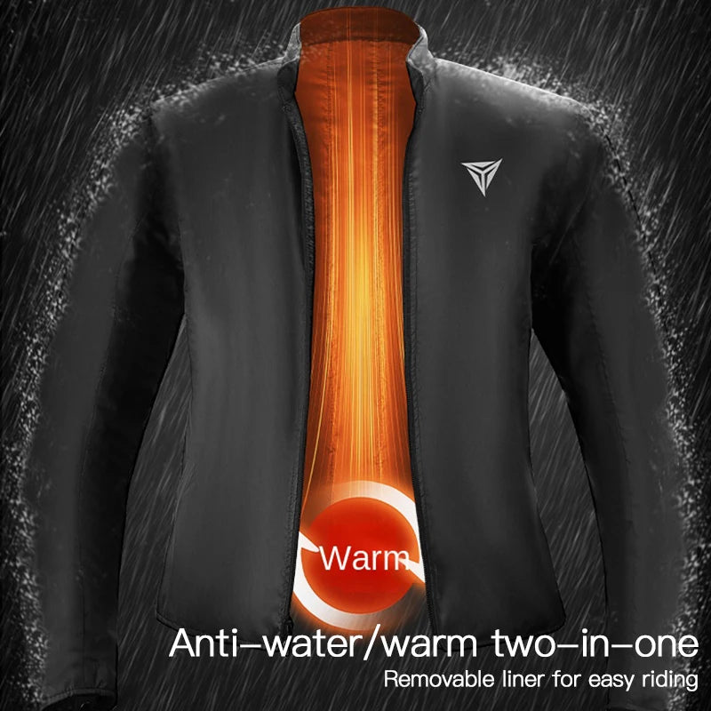 Motorcycle winter riding clothes traveling by motorcycle riding windproof removable warm liner rider clothing CE protective gear