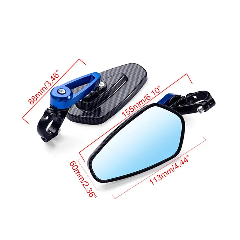 Motorcycle Aluminum Bar End Mirror For : Universal