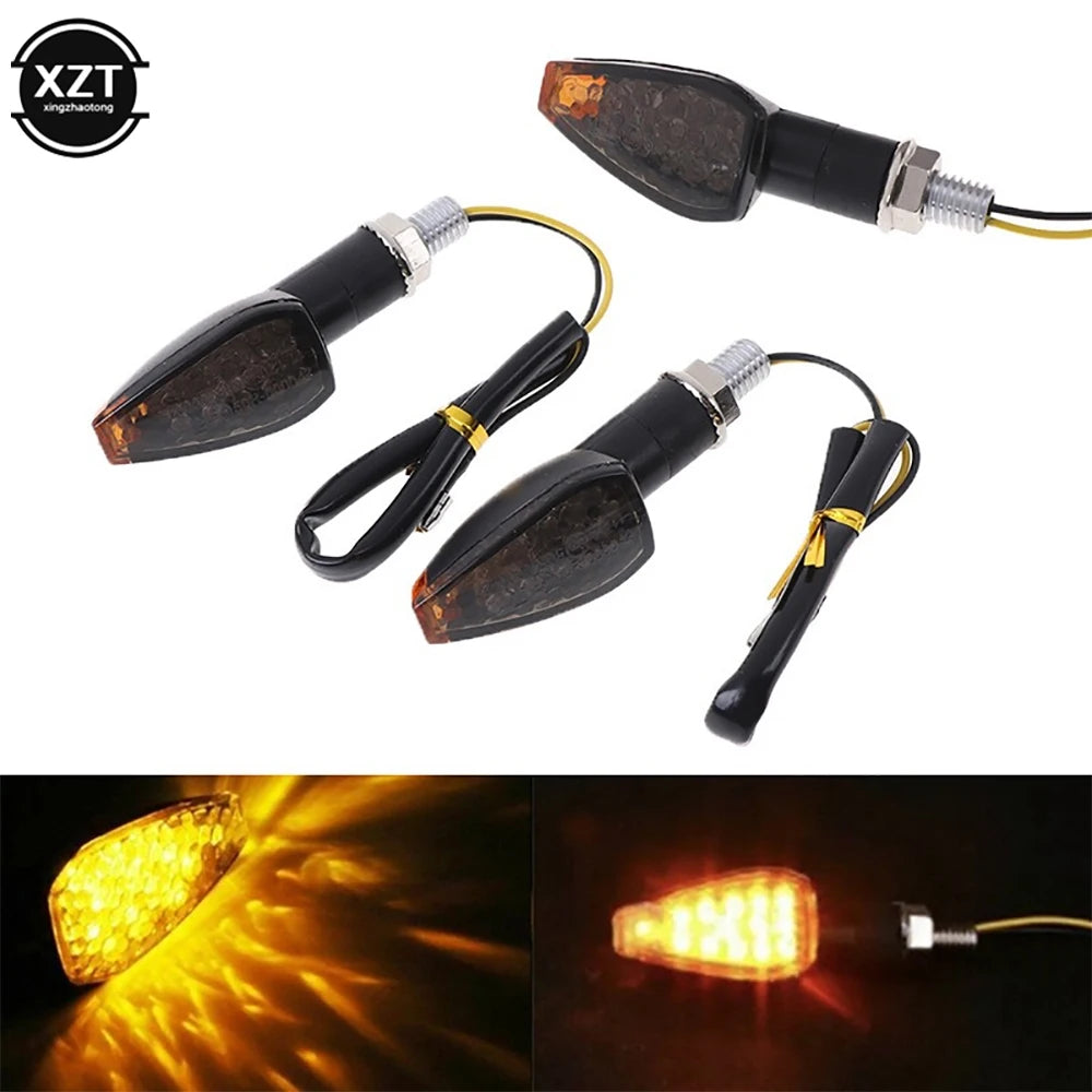 2pcs 12V Motorcycle Turn Signals 14LED Turn Signal Indicator Amber For: Xpro X24 / Xpro Roadster 250 / Vitacci GTX 250 / Vitacci Titan 250 / Vitacci XMT 250 / Venom Superbike / Venom X22r Max / Boom Bd250 / Italica Krypto
