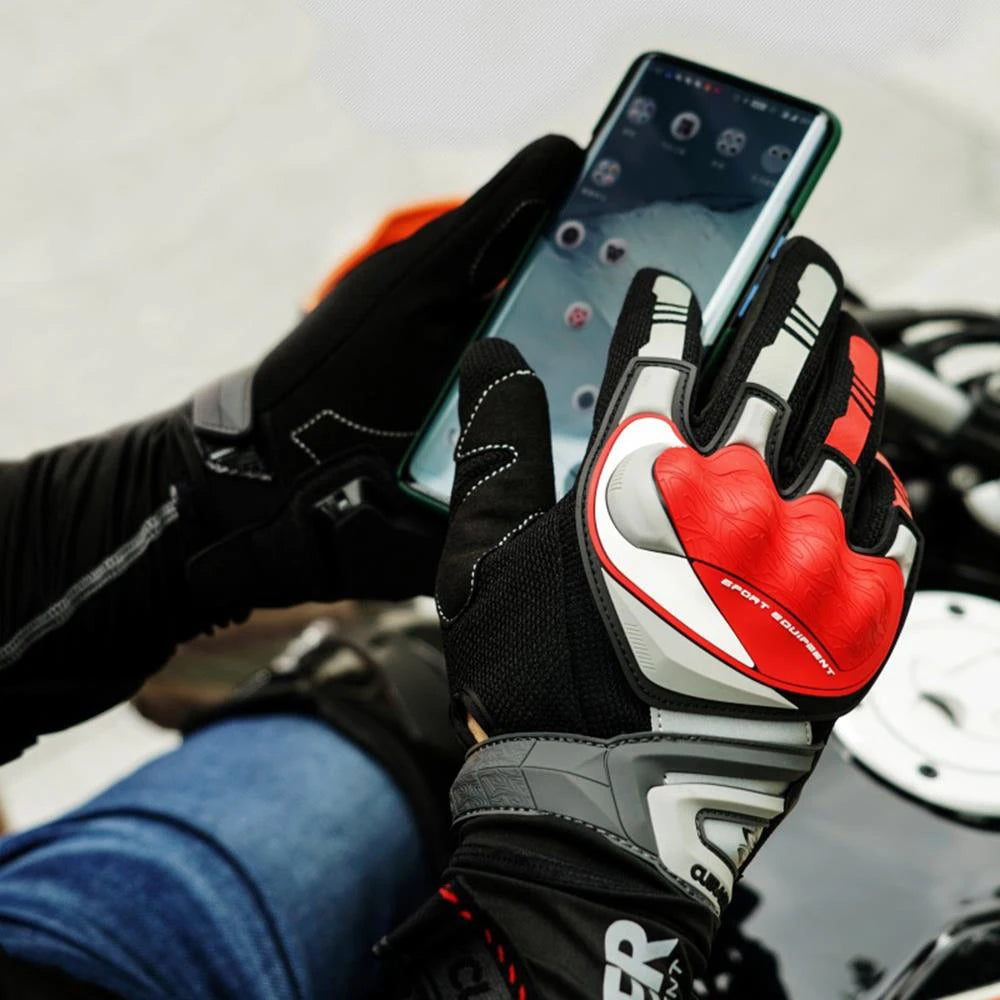 Cuirassier Touchscreen Motorcycle Full Finger Gloves Protective Racing