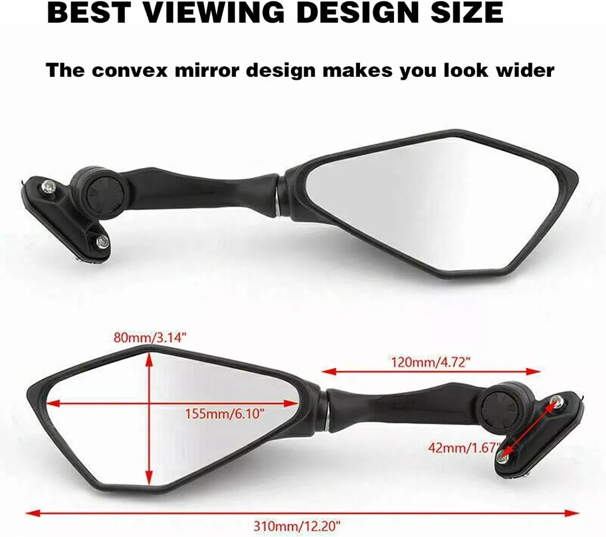 Stock Rearview Mirror For: Xpro X24 / Xpro Roadster 250 / Vitacci GTX 250 / Venom Superbike / Venom X22r Max / Boom Bd250 / Italica Krypto