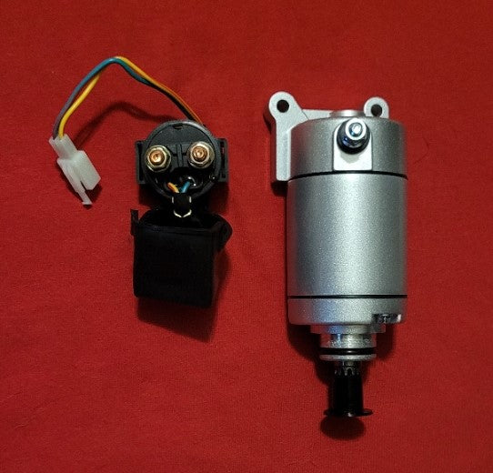 Starter w/ Starter Solenoid Combo For: Xpro X24 / Xpro Roadster 250 / Vitacci GTX 250 / Vitacci Titan 250 / Vitacci XMT 250 / Venom Superbike / Venom X22r Max / Boom Bd250 / Italica Krypto