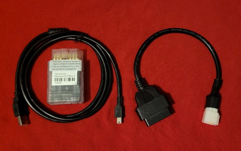 Complete Tactrix Openport 2.0 Diagnostics Tool with OBD2 to Delphi 6 pin Cable