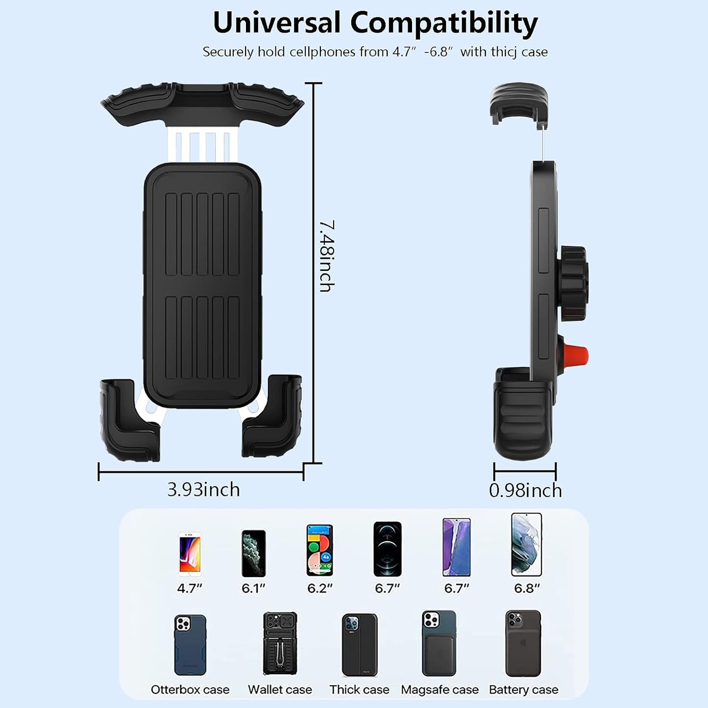 * Motorcycle Phone Holder Mount