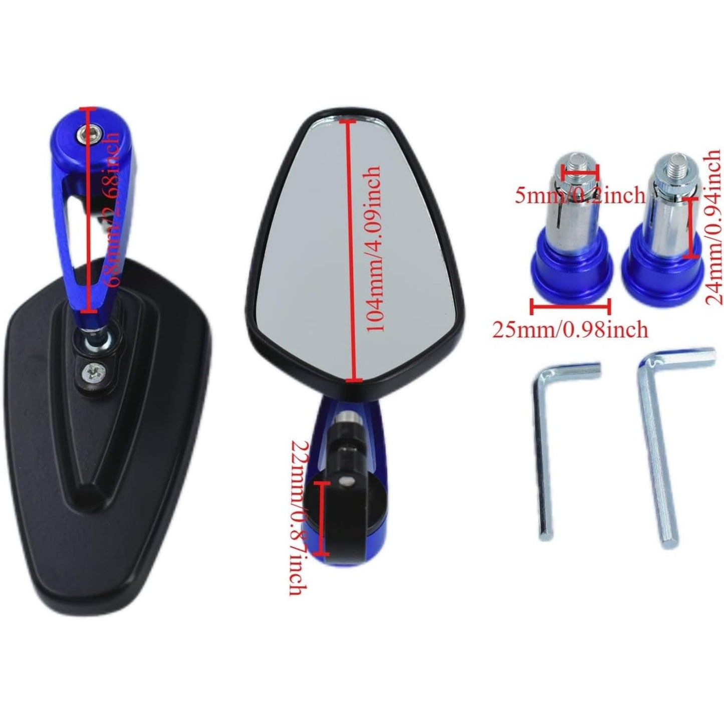 * Bar End  Mirrors For : Xpro X24 / Xpro Roadster 250 / Vitacci GTX 250 / Vitacci Titan 250 / Vitacci XMT 250 / Venom Superbike / Venom X22r Max / Boom Bd250 / Italica Krypto