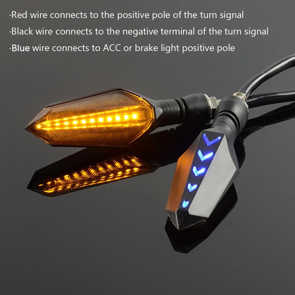 * 2Pcs Turn  Signals Flowing LED For: Xpro X24 / Xpro Roadster 250 / Vitacci GTX 250 / Vitacci Titan 250 / Vitacci XMT 250 / Venom Superbike / Venom X22r Max / Boom Bd250 / Italica Krypto