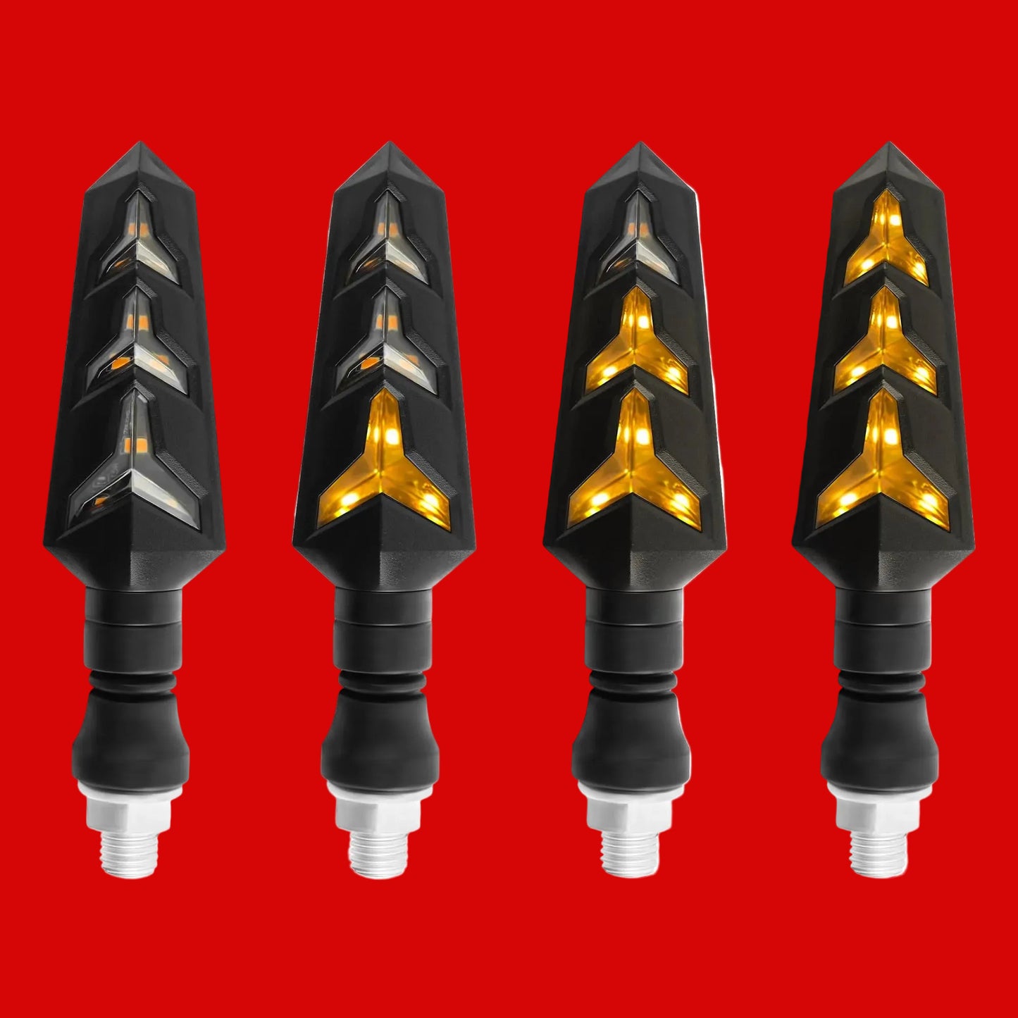 * 4 Pcs Turn Signals Flowing LED For: Xpro X24 / Xpro Roadster 250 / Vitacci GTX 250 / Vitacci Titan 250 / Vitacci XMT 250 / Venom Superbike / Venom X22r Max / Boom Bd250 / Italica Krypto