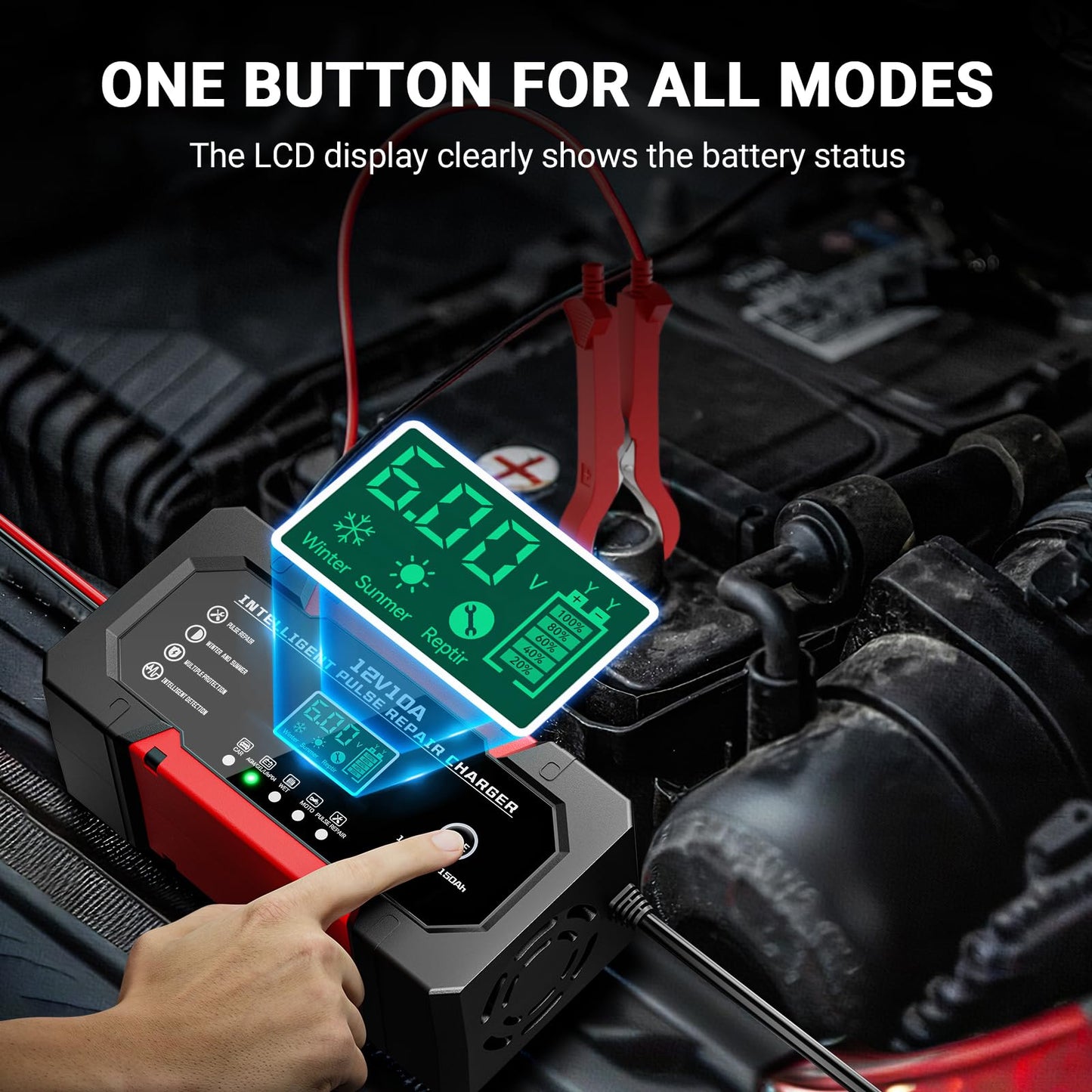 * Battery Charger 10A 12V Fully Automatic Smart Battery Charger with LCD Display