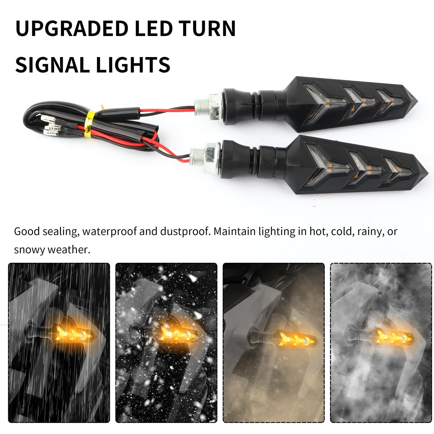 * 4 Pcs Turn Signals Flowing LED For: Xpro X24 / Xpro Roadster 250 / Vitacci GTX 250 / Vitacci Titan 250 / Vitacci XMT 250 / Venom Superbike / Venom X22r Max / Boom Bd250 / Italica Krypto