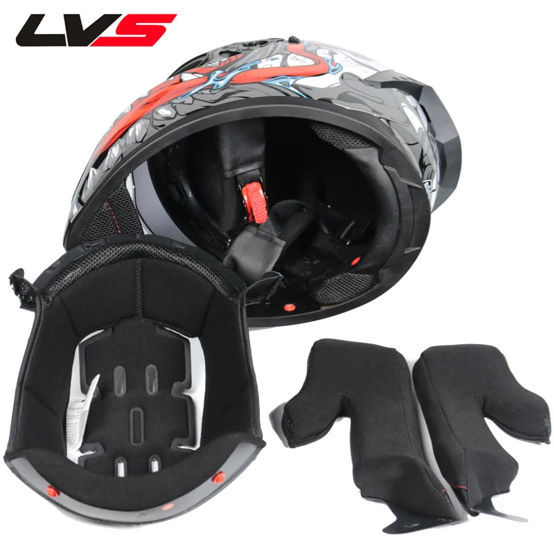 Select a Style - DOT Approved LVS Motorcycle Full Face Helmet