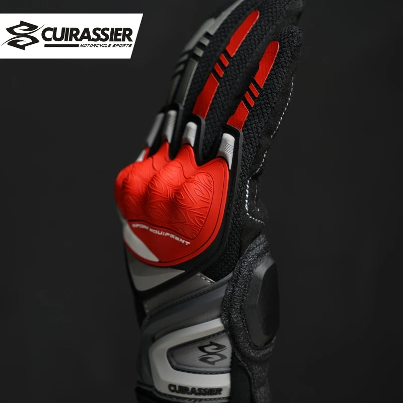 Cuirassier Touchscreen Motorcycle Full Finger Gloves Protective Racing