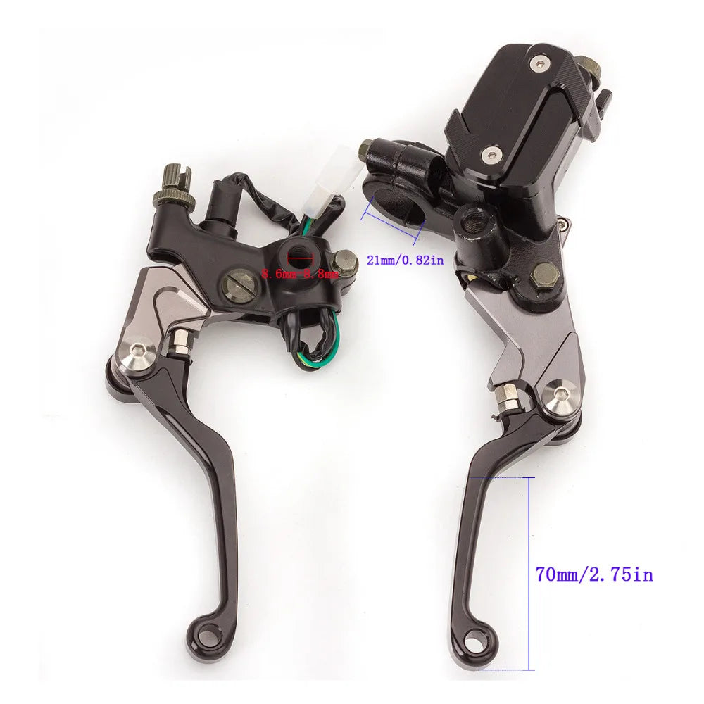 FXCNC Master Cylinder Brake and Clutch Lever set For: Xpro X24 / Xpro Roadster 250 / Vitacci GTX 250 / Vitacci Titan 250 / Vitacci XMT 250 / Venom Superbike / Venom X22r Max / Boom Bd250 / Italica Krypto