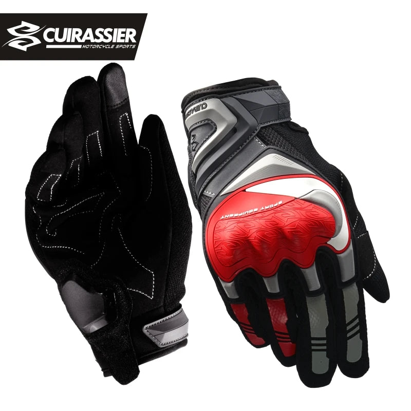 Cuirassier Touchscreen Motorcycle Full Finger Gloves Protective Racing