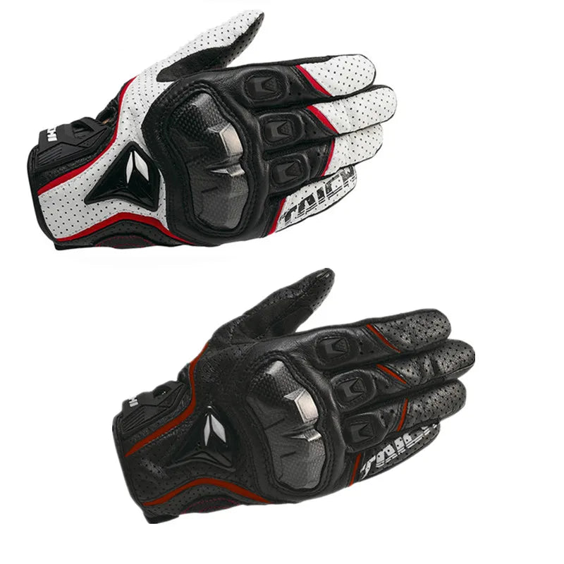 Breathable Leather Motorcycle Gloves