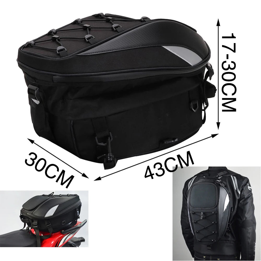 Waterproof Tail Bag Rear Seat Bag High Capacity Multifunction Backpack Tailbag