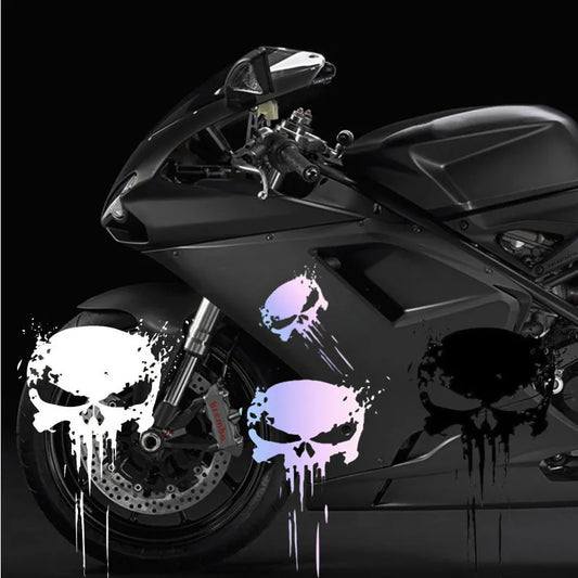 Skull Sticker Reflective Decal Motorcycle Stickers Waterproof