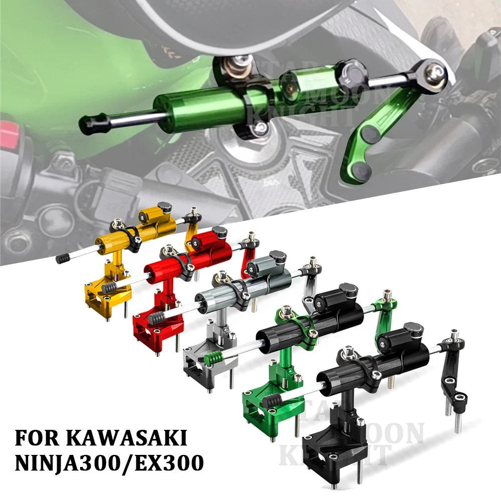 Steering Damper Stabilizer and Titanium Bracket Mounting   For: Xpro X24 / Xpro Roadster 250 / Vitacci GTX 250 / Vitacci Titan 250 / Vitacci XMT 250 / Venom Superbike / Venom X22r Max / Boom Bd250 / Italica Krypto