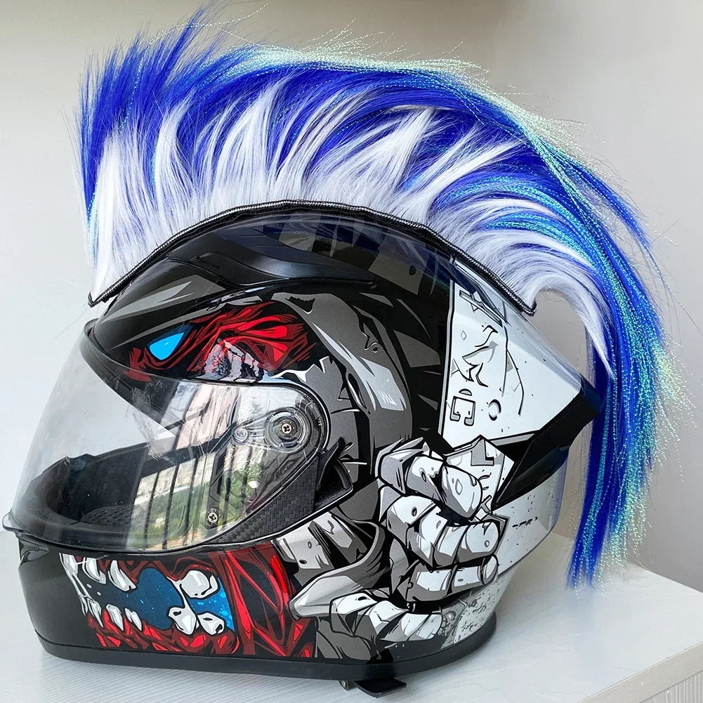 Mohawk Wig Stick On Helmet