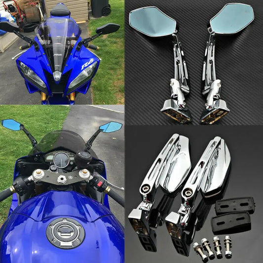 2Pcs Motorcycle Racing Rearview Mirrors For: Xpro X24 / Xpro Roadster 250 / Vitacci GTX 250 / Vitacci Titan 250 / Vitacci XMT 250 / Venom Superbike / Venom X22r Max / Boom Bd250 / Italica Krypto