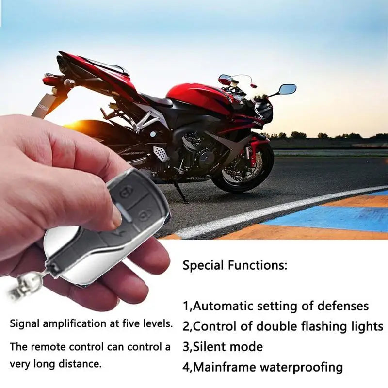 12V Motorcycle Alarm Anti-Theft Bike Remote Control Waterproof Warner Motorcycle Accessories for Vehicles Universal Alarm