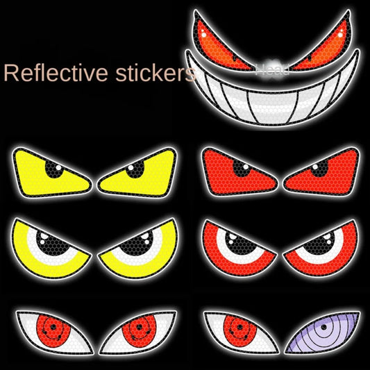 14.5cm  Reflective Eye Stickers PVC Motorcycle Decals