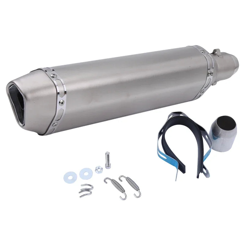 51mm Slip-on Exhaust Muffler w/DB Killer For: Xpro X24 / Xpro Roadster 250 / Vitacci GTX 250 / Vitacci XMT 250/ Venom Superbike / Venom X22r Max / Boom Bd250 / Italica Krypto