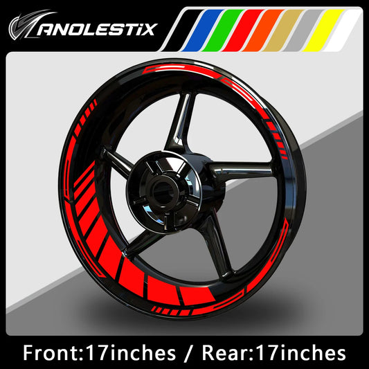 AnoleStix Reflective Wheel Sticker Hub Decal Rim Tape For: Xpro X24 / Xpro Roadster 250 / Vitacci GTX 250 / Vitacci Titan 250 / Vitacci XMT 250 / Venom Superbike / Venom X22r Max / Boom Bd250 / Italica Krypto