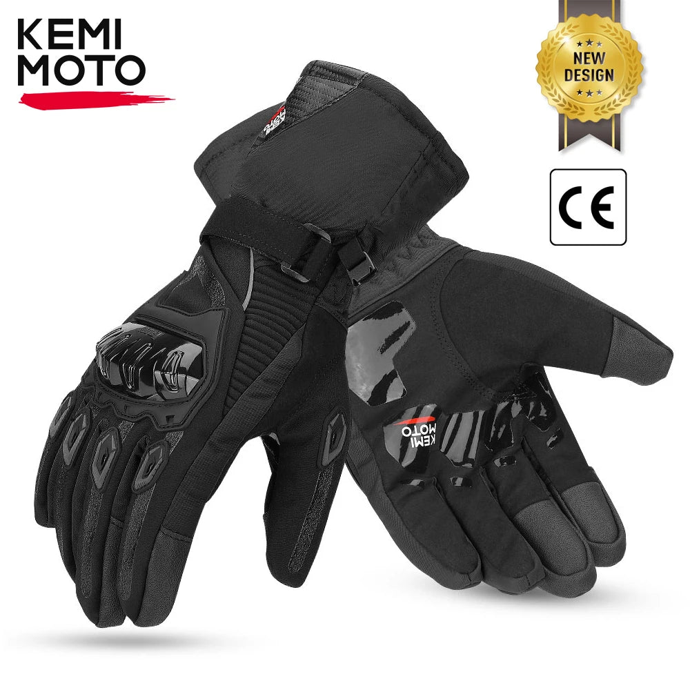 Winter Motorcycle Gloves CE Touch Screen Motorcross Waterproof Windproof Protective Gloves