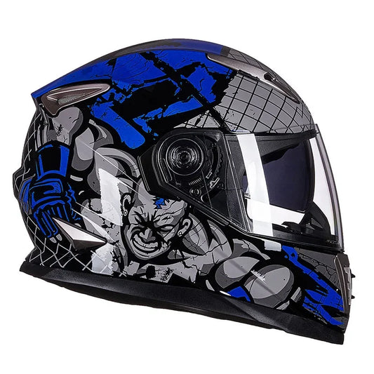 Select a Style - DOT Approved Motorcycle Helmet Full Face Double Lens