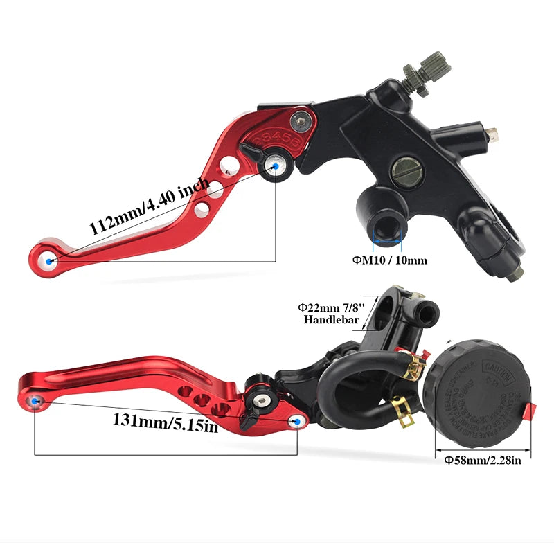 Adjustable Clutch Brake Master Cylinder Reservoir Levers Kit For : Venom X22r / DF250RTS