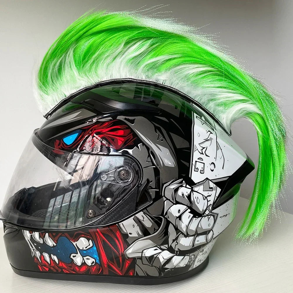 Mohawk Wig Stick On Helmet