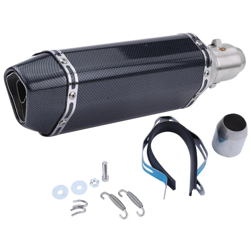 51mm Slip-on Exhaust Muffler w/DB Killer For: Xpro X24 / Xpro Roadster 250 / Vitacci GTX 250 / Vitacci XMT 250/ Venom Superbike / Venom X22r Max / Boom Bd250 / Italica Krypto