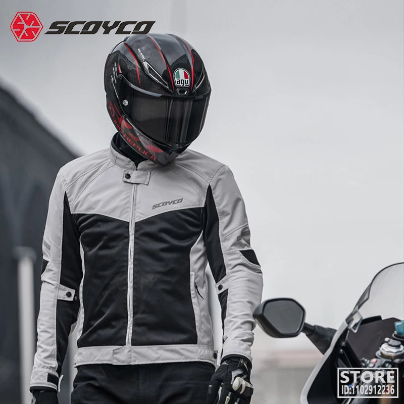 SCOYCO Motorcycle Jacket Summer Riding Protective CE Certified Protectors