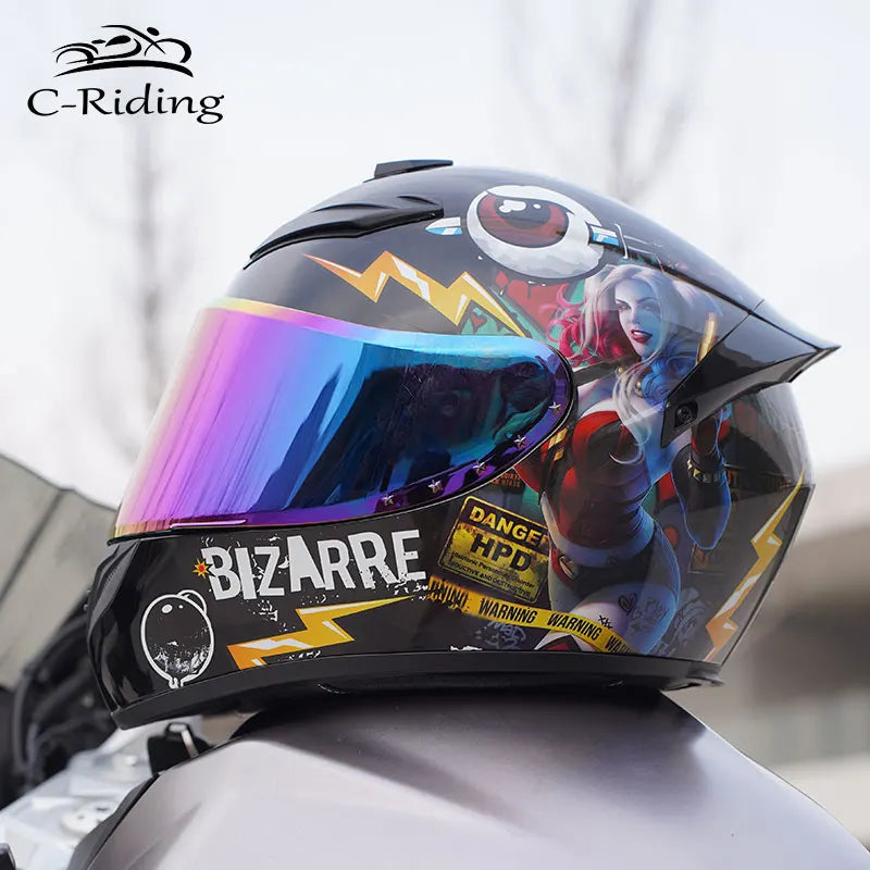 Select A Style - DOT Approved Full Face Helmet HD Visors All Season