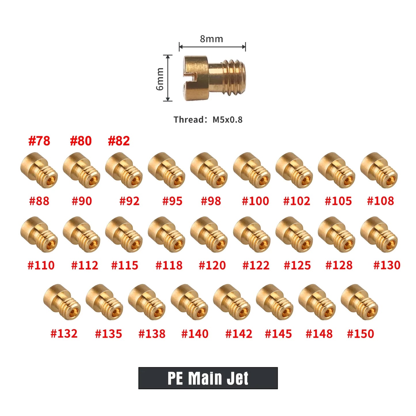 NIBBI Motorcycle Carburetor Jets PWK PE  Carb Set Injector Nozzle