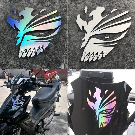 9Death Mask Reflective Motorcycle Stickers Front Windshield