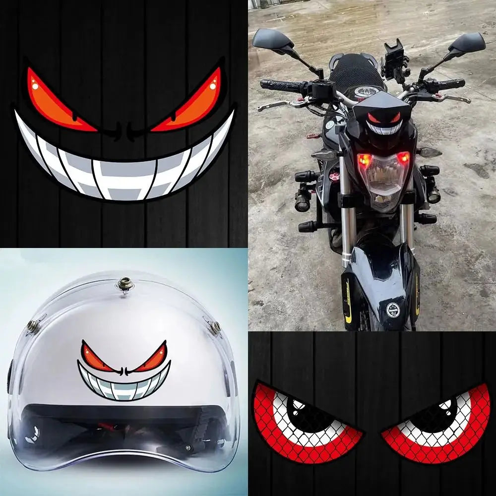 14.5cm  Reflective Eye Stickers PVC Motorcycle Decals