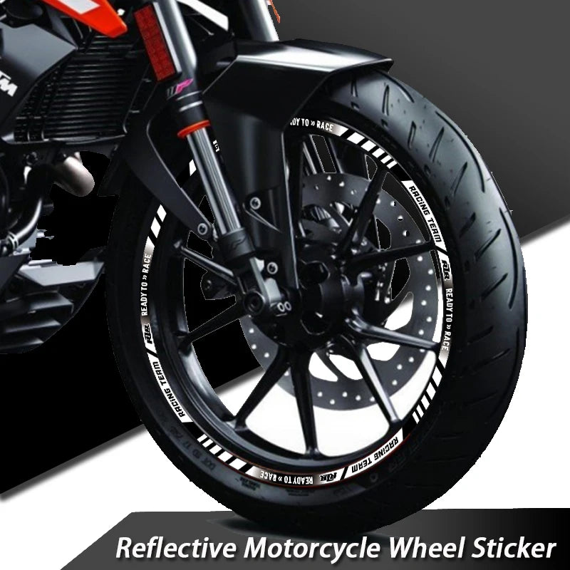 Reflective Motorcycle Wheel Sticker Rim Hub Stripe Decal  For: Xpro X24 / Xpro Roadster 250 / Vitacci GTX 250 / Vitacci Titan 250 / Vitacci XMT 250/ Venom Superbike / Venom X22r Max / Boom Bd250 / Italica Krypto