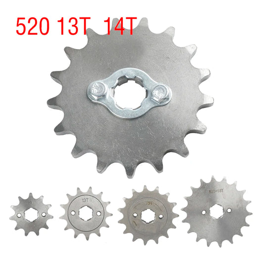 520#  12T 13T 14T Front Sprockets fits Xpro X24 / Xpro Roadster 250 / Vitacci GTX 250 / Vitacci Titan 250 / Vitacci XMT 250 / Venom Superbike / Venom X22r Max /  Boom Bd250 / Italica Krypto / Cb250 / 165fmm